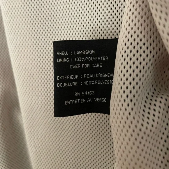 100% Genuine Lambskin Leather Moto Jacket (Men’s) by Cole Haan - Picture 7 of 9